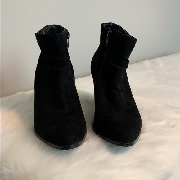 Diba black suede block heel bootie - Picture 6 of 11